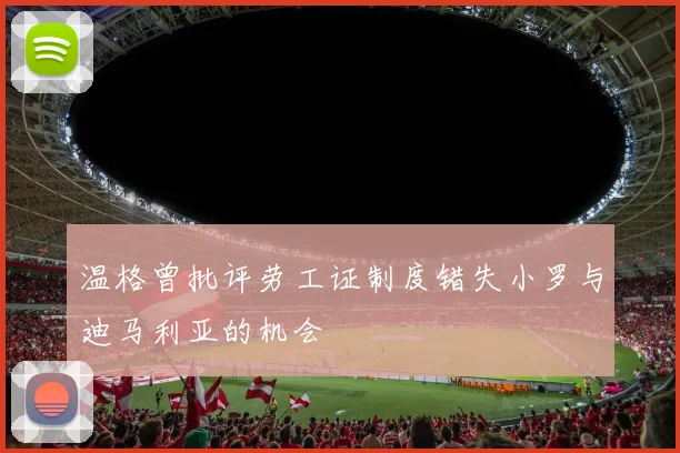 温格曾批评劳工证制度错失小罗与迪马利亚的机会
